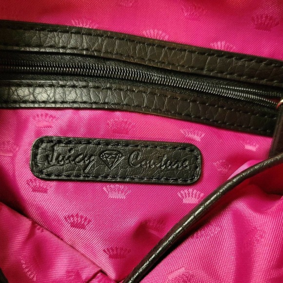 Juicy Couture Tweed Purse Small Tote Bag With Lip Embellishment Clueless Y2K - Picture 10 of 12